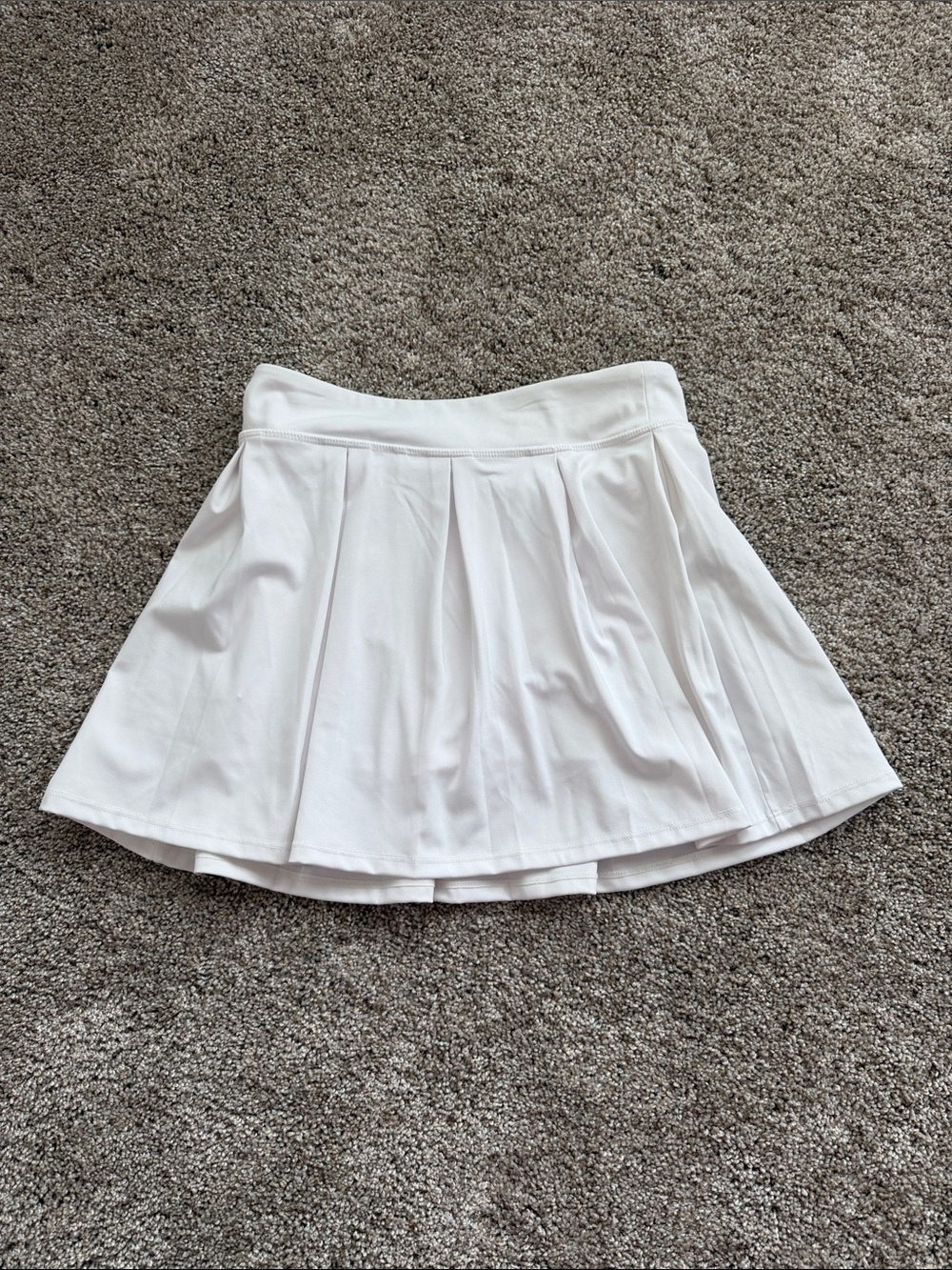 White Pleated Tennis Skirt with Built-In Shorts